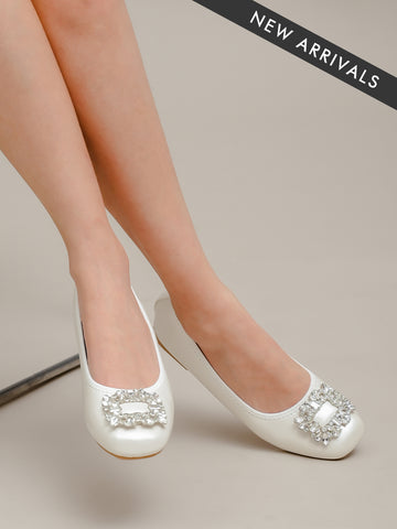 Agness Rhinestone Ballerina Flats