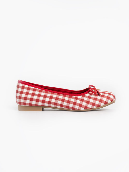 Hazel Checkered Ballerina Flats
