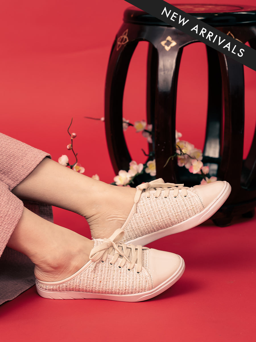 Trixy Tweed Backless Sneakers