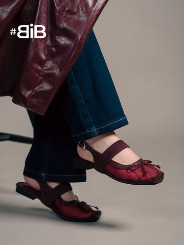 Brynn Ribbon Slingback Flats