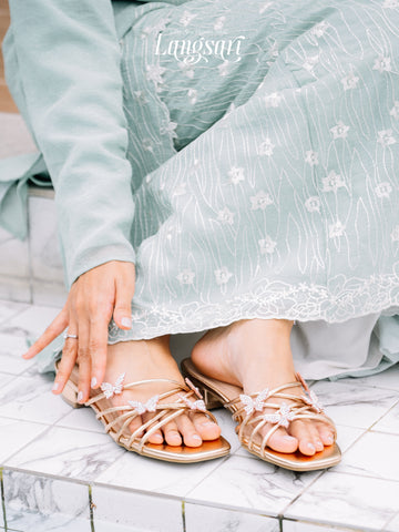 Yugene Glitter Butterfly Sandals