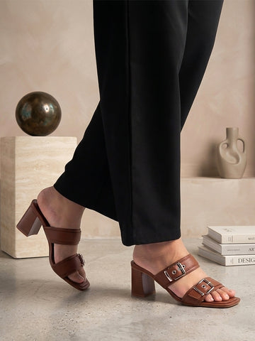 Jamie Buckle Sandal Mules